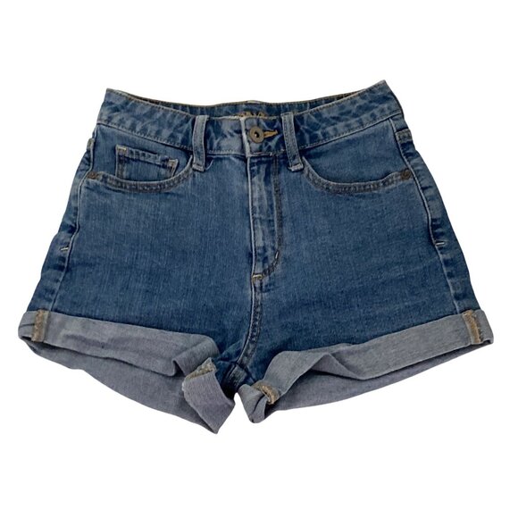 Lot of 2 Denim Shorts Blue 5 Pocket Arizona Jean Co, Aeropostale MIDI Grunge Wom - Picture 12 of 16